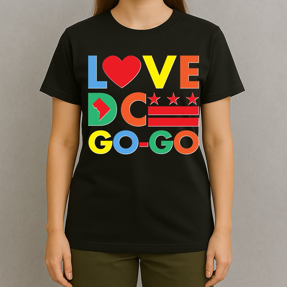 Colorful Love Heart DC Go-Go Washington D.C. T-Shirt