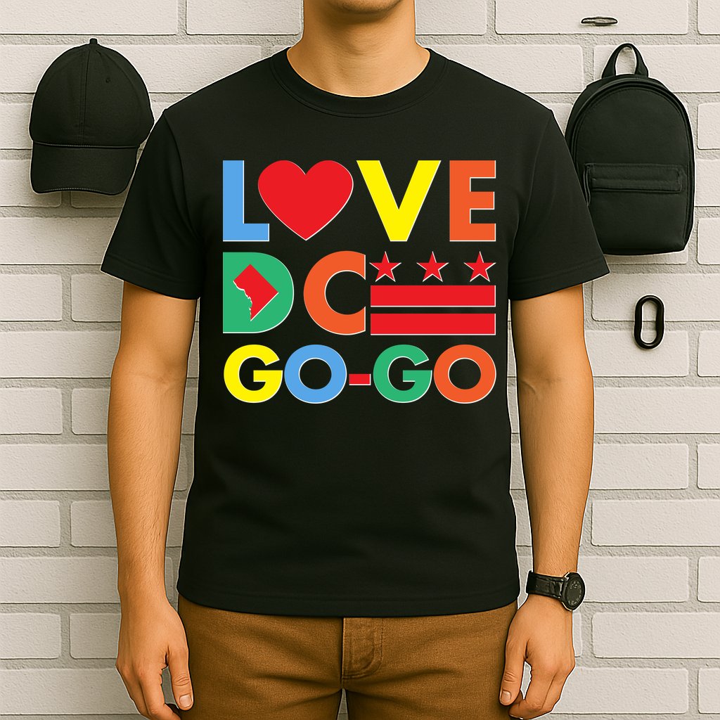 Colorful Love Heart DC Go-Go Washington D.C. T-Shirt