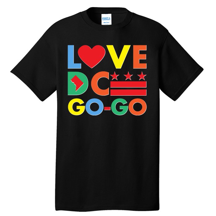 Colorful Love Heart DC Go-Go Washington D.C. Tall T-Shirt