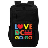 Colorful Love Heart DC Go-Go Washington D.C. Impact Tech Backpack