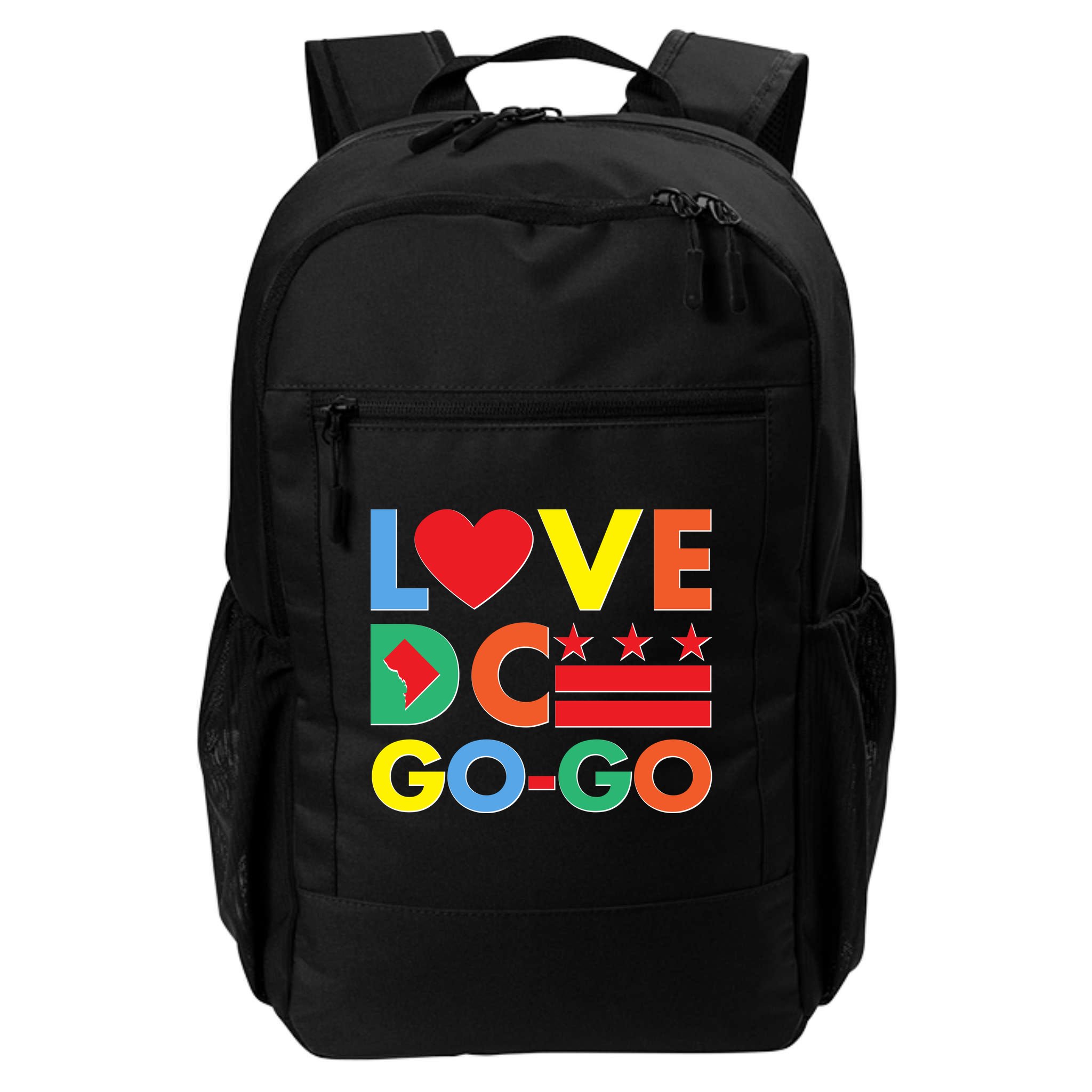 Colorful Love Heart DC Go-Go Washington D.C. Backpack