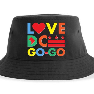 Colorful Love Heart DC Go-Go Washington D.C. Sustainable Bucket Hat
