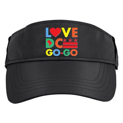 Colorful Love Heart DC Go-Go Washington D.C. Adult Drive Performance Visor