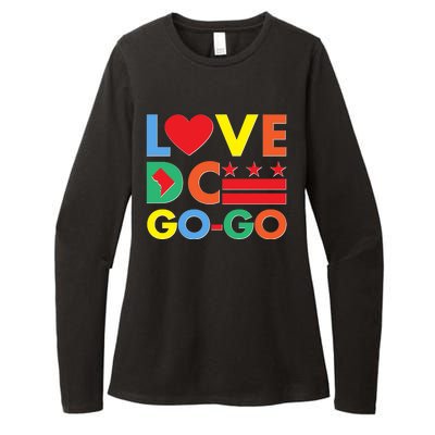 Colorful Love Heart DC Go-Go Washington D.C. Womens CVC Long Sleeve Shirt