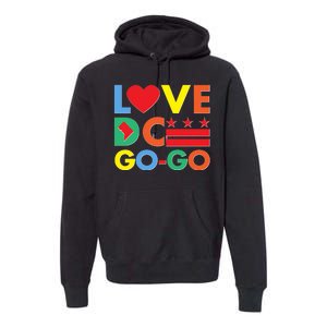 Colorful Love Heart DC Go-Go Washington D.C. Premium Hoodie