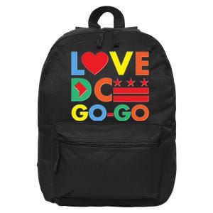 Colorful Love Heart DC Go-Go Washington D.C. 16 in Basic Backpack