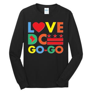 Colorful Love Heart DC Go-Go Washington D.C. Tall Long Sleeve T-Shirt