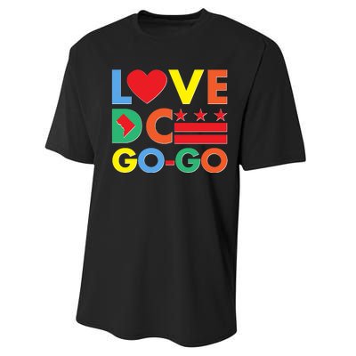 Colorful Love Heart DC Go-Go Washington D.C. Performance Sprint T-Shirt