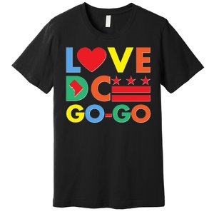 Colorful Love Heart DC Go-Go Washington D.C. Premium T-Shirt