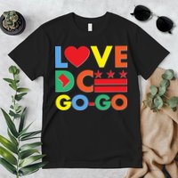 Colorful Love Heart DC Go-Go Washington D.C. Premium T-Shirt