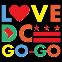 Colorful Love Heart DC Go-Go Washington D.C. Women's V-Neck T-Shirt