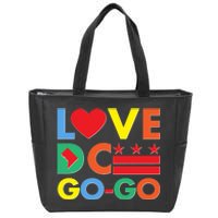 Colorful Love Heart DC Go-Go Washington D.C. Zip Tote Bag