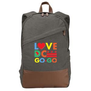 Colorful Love Heart DC Go-Go Washington D.C. Cotton Canvas Backpack