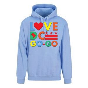 Colorful Love Heart DC Go-Go Washington D.C. Unisex Surf Hoodie