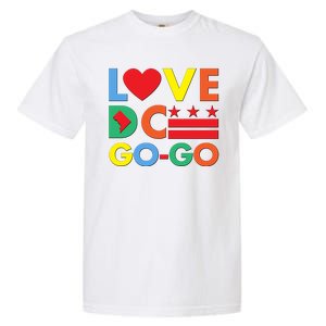 Colorful Love Heart DC Go-Go Washington D.C. Garment-Dyed Heavyweight T-Shirt