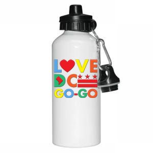 Colorful Love Heart DC Go-Go Washington D.C. Aluminum Water Bottle