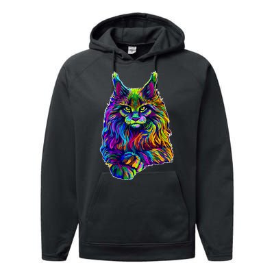 Colorful Lynx Performance Fleece Hoodie