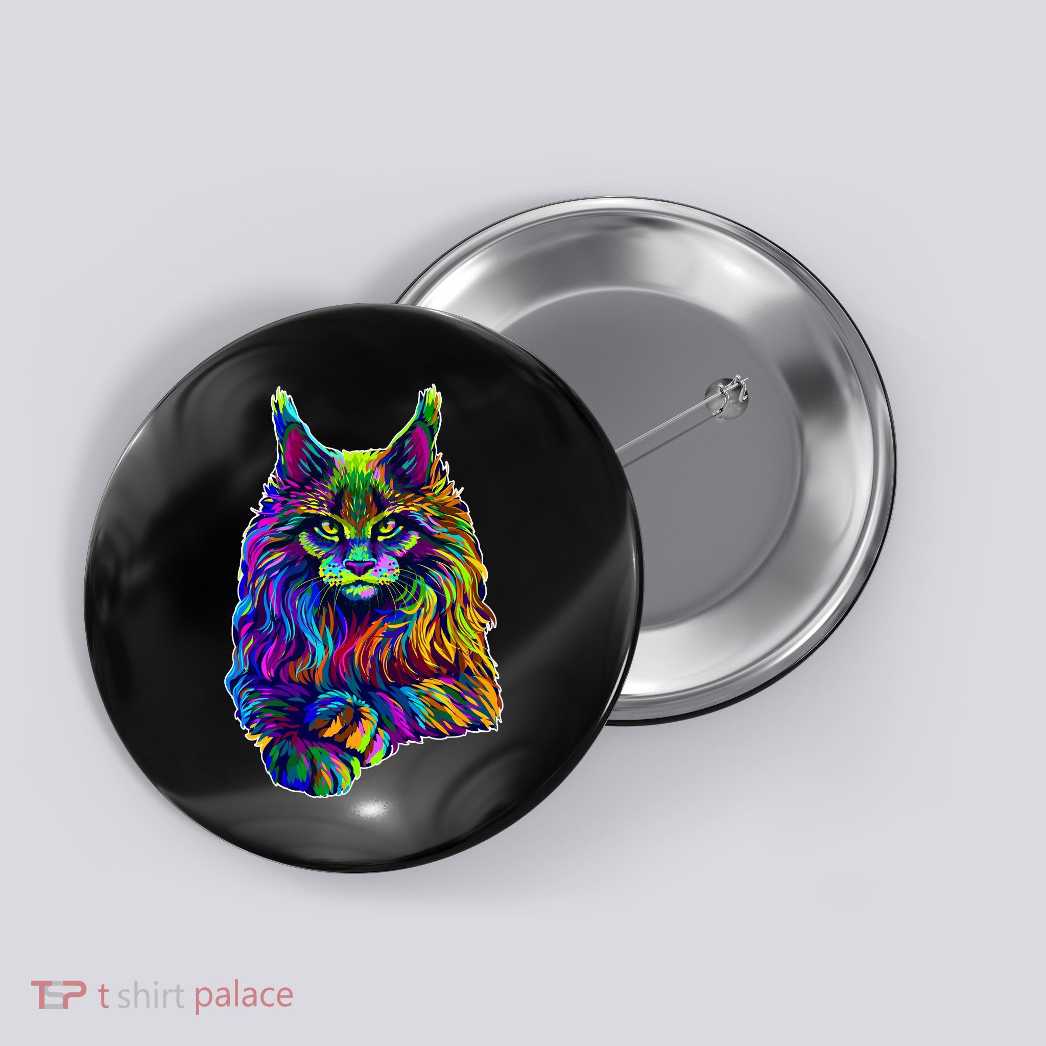 Colorful Lynx Button