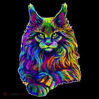 Colorful Lynx Button