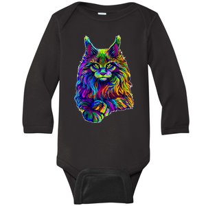 Colorful Lynx Baby Long Sleeve Bodysuit