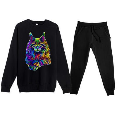 Colorful Lynx Premium Crewneck Sweatsuit Set