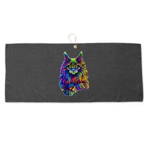 Colorful Lynx Large Microfiber Waffle Golf Towel