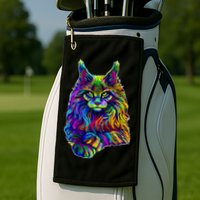 Colorful Lynx Golf Towel