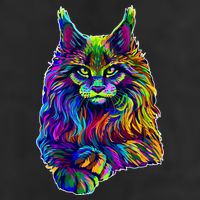Colorful Lynx Golf Towel
