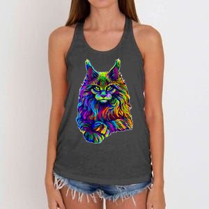 Colorful Lynx Women's Knotted Racerback Tank