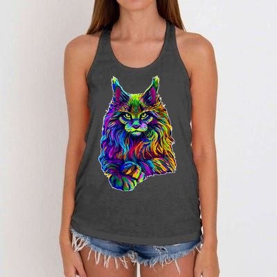 Colorful Lynx Women's Knotted Racerback Tank