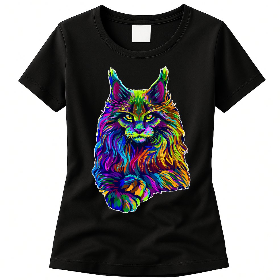 Colorful Lynx Womens T-Shirt