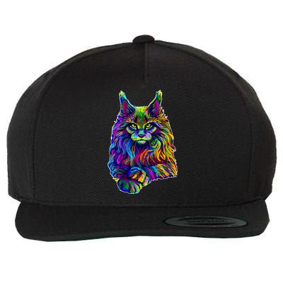 Colorful Lynx Wool Snapback Cap