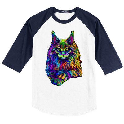 Colorful Lynx Baseball Sleeve Shirt