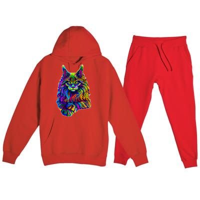 Colorful Lynx Premium Hooded Sweatsuit Set