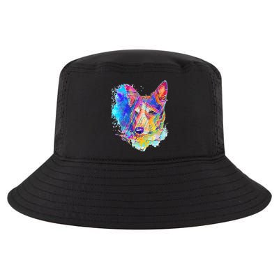Colorful Mirror Pattern Corgi Dog Cool Comfort Performance Bucket Hat