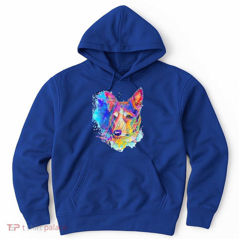 Colorful Mirror Pattern Corgi Dog Hoodie