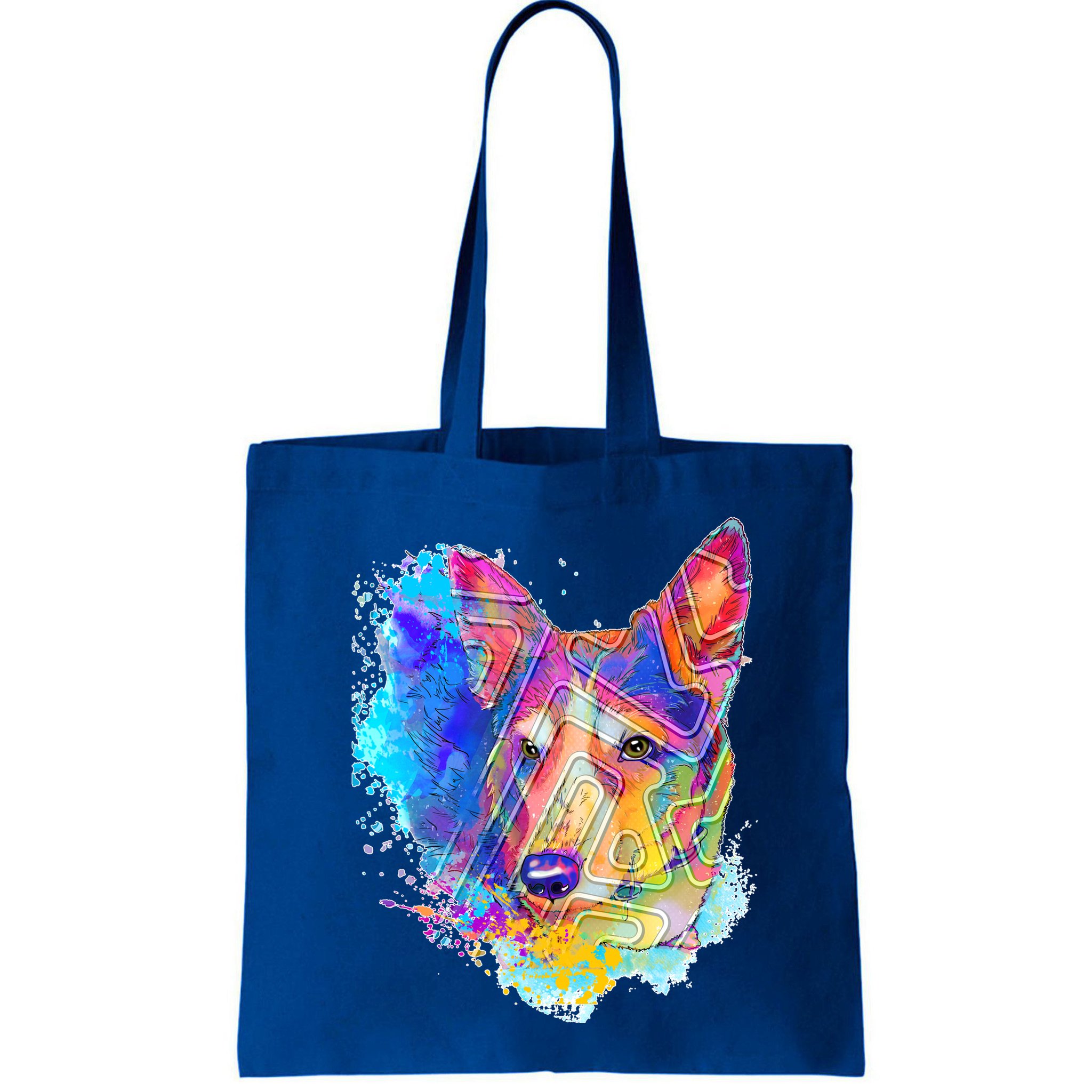 Colorful Mirror Pattern Corgi Dog Bag