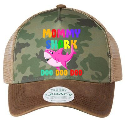 Colorful Mommy Shark Doo Doo Doo Legacy Tie Dye Trucker Hat