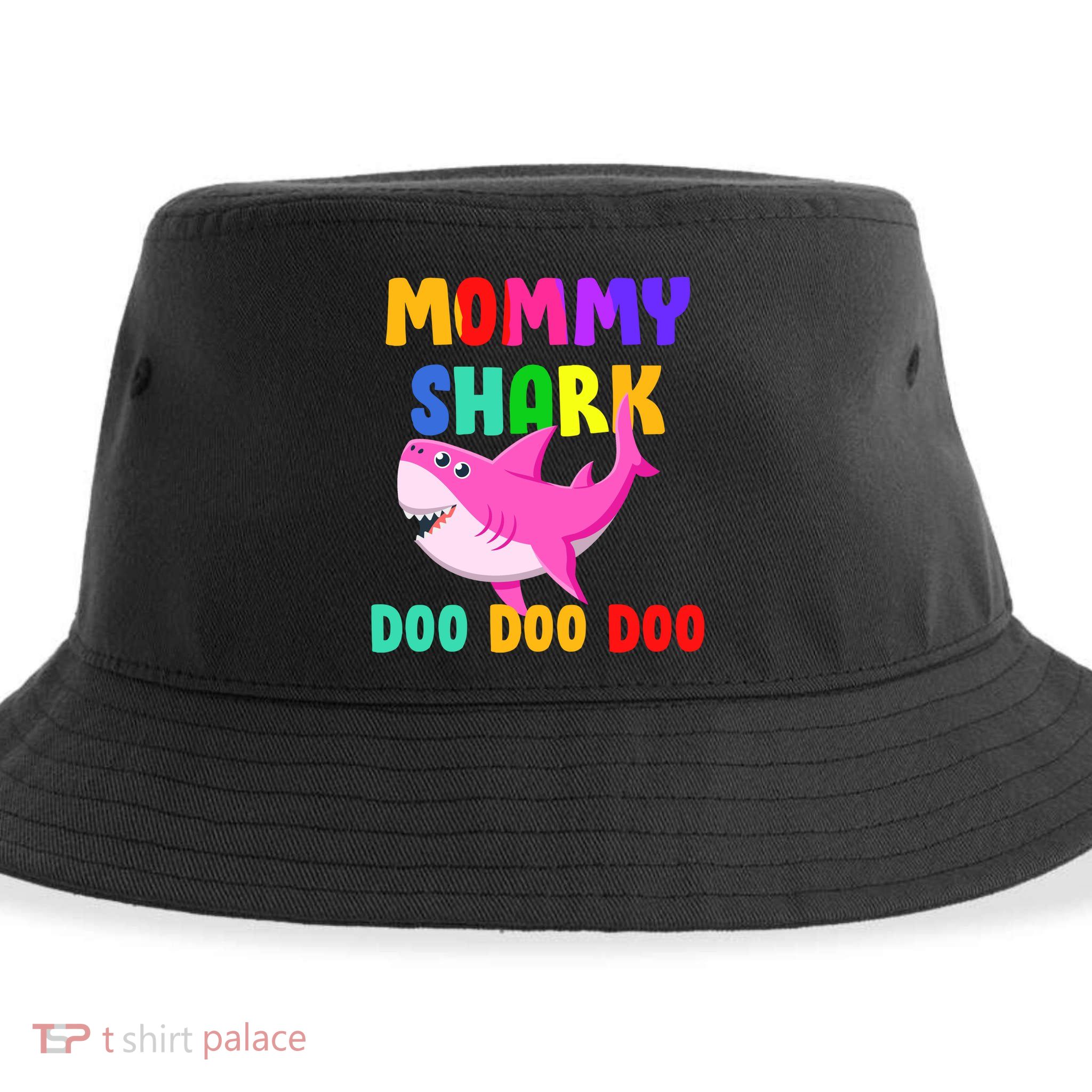Colorful Mommy Shark Doo Doo Doo Sustainable Bucket Hat
