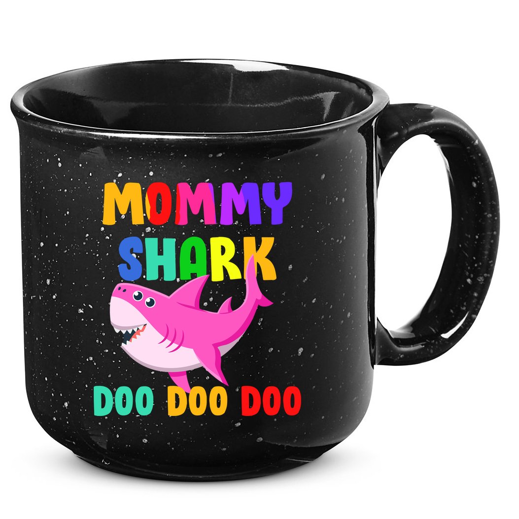Colorful Mommy Shark Doo Doo Doo 15oz Campfire Ceramic Mug