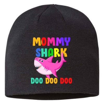 Colorful Mommy Shark Doo Doo Doo Sustainable Beanie