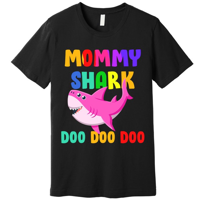 Colorful Mommy Shark Doo Doo Doo Premium T-Shirt