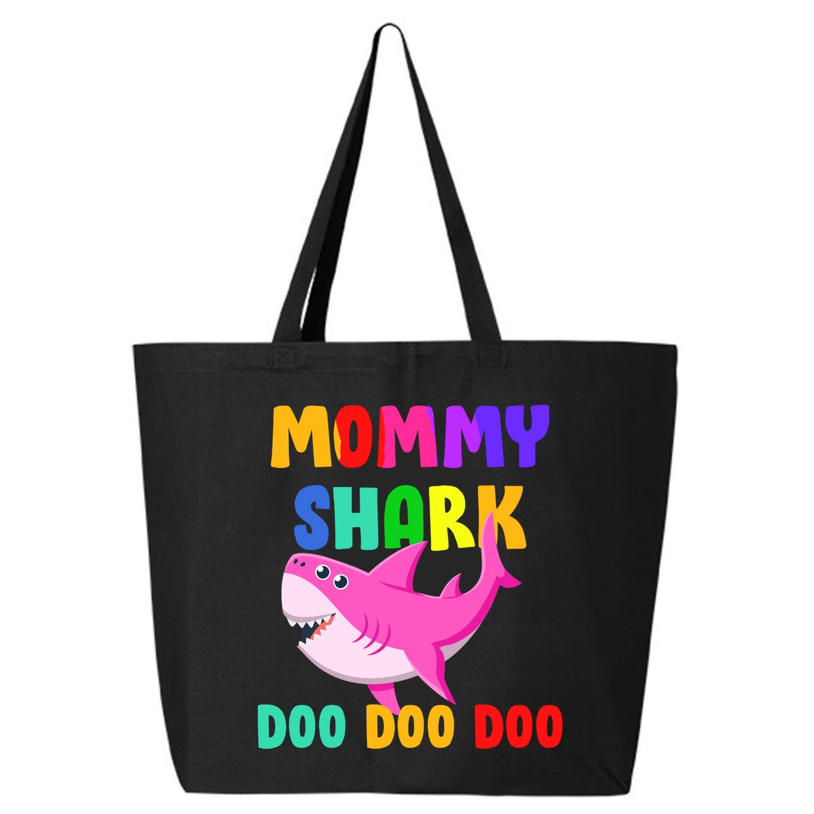 Colorful Mommy Shark Doo Doo Doo 25L Jumbo Tote