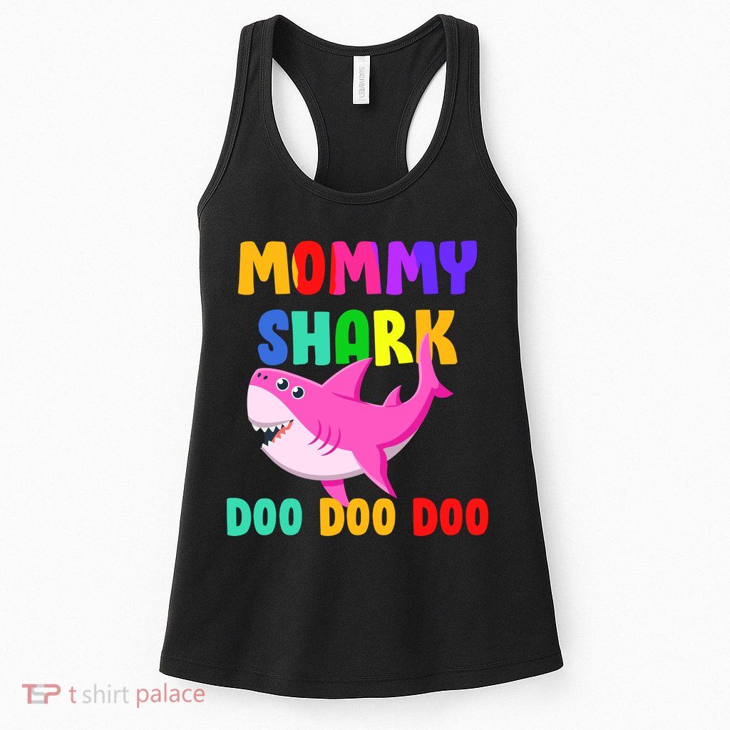 Colorful Mommy Shark Doo Doo Doo Womens Tank Top