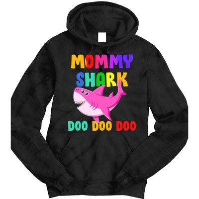 Colorful Mommy Shark Doo Doo Doo Tie Dye Hoodie