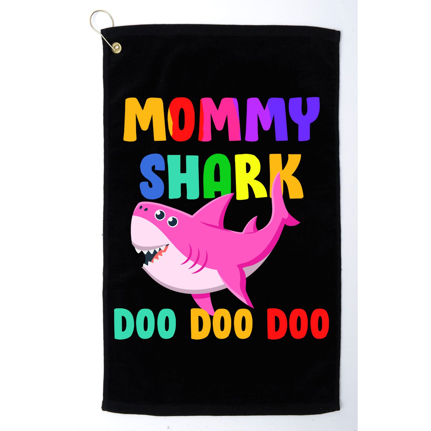 Colorful Mommy Shark Doo Doo Doo Golf Towel