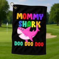 Colorful Mommy Shark Doo Doo Doo Golf Towel