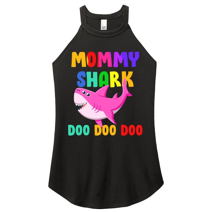Colorful Mommy Shark Doo Doo Doo Women's Perfect Tri Rocker Tank
