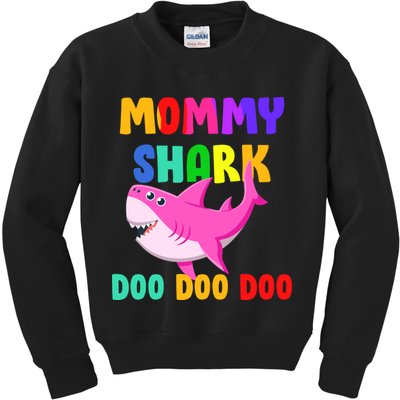 Colorful Mommy Shark Doo Doo Doo Kids Sweatshirt