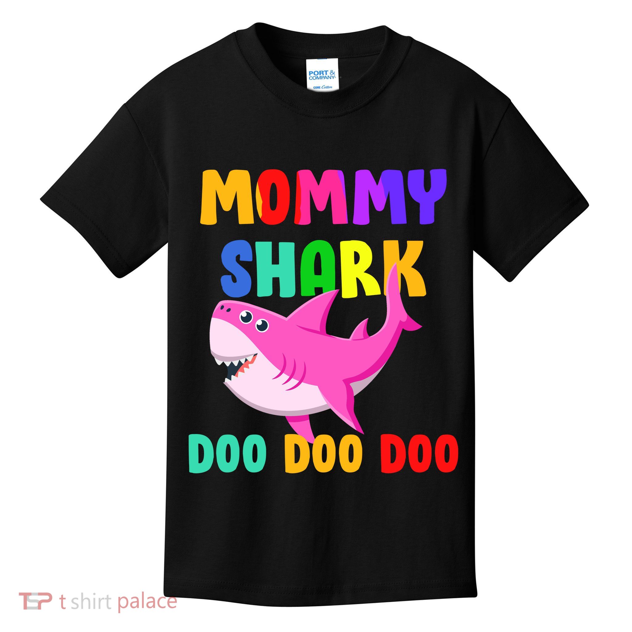 Colorful Mommy Shark Doo Doo Doo Kids T-Shirt